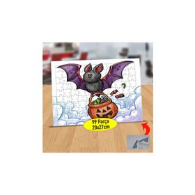 Asilmeydan 433811418 99 Parça Şeker Dağıtan Yarasa Puzzle Yapboz Tablo