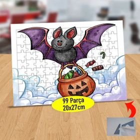 Asilmeydan 433811418 99 Parça Şeker Dağıtan Yarasa Puzzle Yapboz Tablo