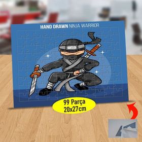 Asilmeydan 433814939 99 Parça Ninja Dövüş Savaşçısı Puzzle Yapboz Tablo