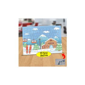 Asilmeydan 433815423 99 Parça Tatil Kayak Şehri Puzzle Yapboz Tablo