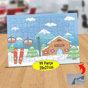 Asilmeydan 433815423 99 Parça Tatil Kayak Şehri Puzzle Yapboz Tablo