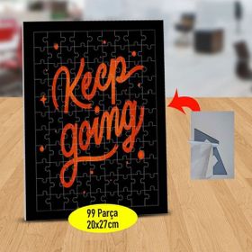 Asilmeydan 433830473 99 Parça Keep Going Yazılı Puzzle Yapboz Tablo
