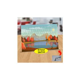 Asilmeydan 433846732 99 Parça Göl Etrafında Ağaçlar Puzzle Yapboz Tablo