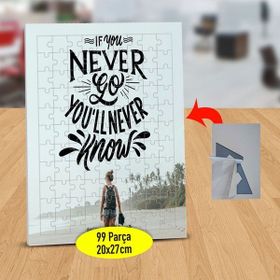 Asilmeydan 433849529 99 Parça If You Never Go Yazılı Puzzle Yapboz Tablo