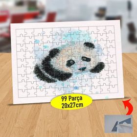 Asilmeydan 433858394 99 Parça Miskin Sevimli Panda Puzzle Yapboz Tablo