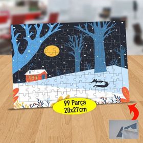 Asilmeydan 433858997 99 Parça Karanlık Ormanda Ev Puzzle Yapboz Tablo