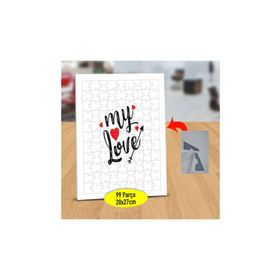 Asilmeydan 433867214 99 Parça My Love Yazılı Puzzle Yapboz Tablo