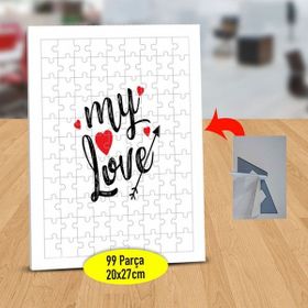 Asilmeydan 433867214 99 Parça My Love Yazılı Puzzle Yapboz Tablo