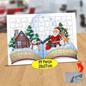 Asilmeydan 433870303 99 Parça Kitaplardaki Noel Baba Puzzle Yapboz Tablo