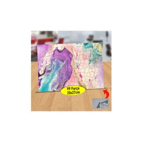 Asilmeydan 433876780 99 Parça Eriyen Renk Karışımı Puzzle Yapboz Tablo
