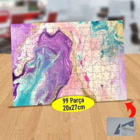 Asilmeydan 433876780 99 Parça Eriyen Renk Karışımı Puzzle Yapboz Tablo