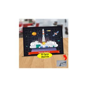 Asilmeydan 433878355 99 Parça Uzaya Fırlatılan Roket Puzzle Yapboz Tablo