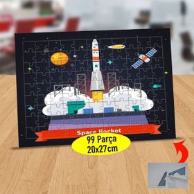 Asilmeydan 433878355 99 Parça Uzaya Fırlatılan Roket Puzzle Yapboz Tablo