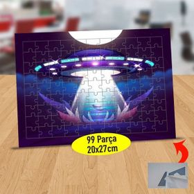 Asilmeydan 433880528 99 Parça Yeryüzüne Inen Ufo Puzzle Yapboz Tablo