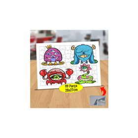 Asilmeydan 433882324 99 Parça Garip Göz Canavarları Puzzle Yapboz Tablo