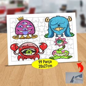 Asilmeydan 433882324 99 Parça Garip Göz Canavarları Puzzle Yapboz Tablo