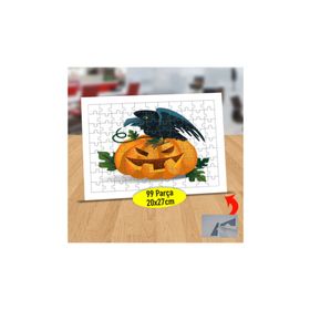Asilmeydan 433887641 99 Parça Kargalı Gülen Balkabağı Puzzle Yapboz Tablo