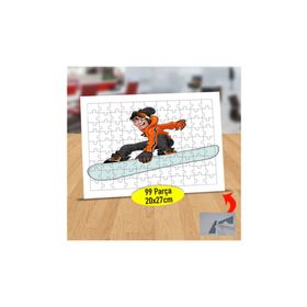 Asilmeydan 433887974 99 Parça Snowboard Yapan Genç Puzzle Yapboz Tablo
