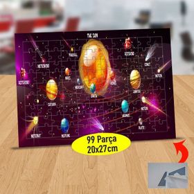 Asilmeydan 433889695 99 Parça Güneş Sistemi Gök Bilim Puzzle Yapboz Tablo