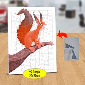 Asilmeydan 433893033 99 Parça Ağaç Dalında Sevimli Sincap Puzzle Yapboz Tablo