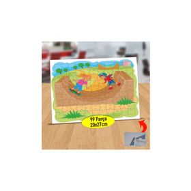 Asilmeydan 434066760 99 Parça Kaykay Yapan Çocuklar Puzzle Yapboz Tablo