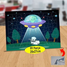 Asilmeydan 434068902 99 Parça Koyun Kaçıran Uzaylı Puzzle Yapboz Tablo