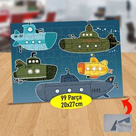 Asilmeydan 434076409 99 Parça Süper Denizaltılar Puzzle Yapboz Tablo