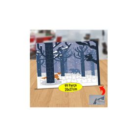 Asilmeydan 434085235 99 Parça Ormanda Ayı Ve Tilki Puzzle Yapboz Tablo
