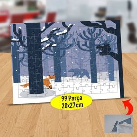 Asilmeydan 434085235 99 Parça Ormanda Ayı Ve Tilki Puzzle Yapboz Tablo