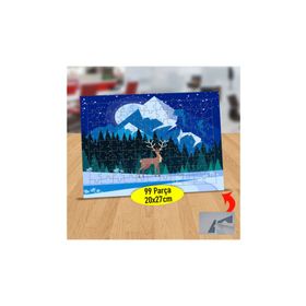 Asilmeydan 434091596 99 Parça Ormanda Dolaşan Geyik Puzzle Yapboz Tablo