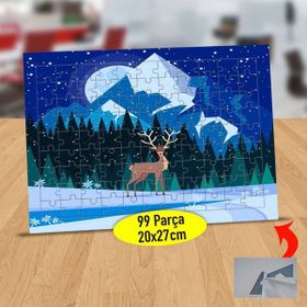 Asilmeydan 434091596 99 Parça Ormanda Dolaşan Geyik Puzzle Yapboz Tablo