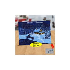 Asilmeydan 434091868 99 Parça Işıklı Orman Evi Puzzle Yapboz Tablo