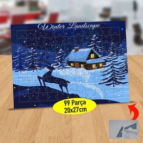 Asilmeydan 434091868 99 Parça Işıklı Orman Evi Puzzle Yapboz Tablo