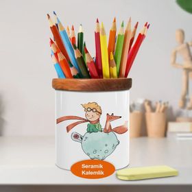 Asilmeydan 448649334 Marsta Küçük Prens Ahşap Seramik Kalemlik