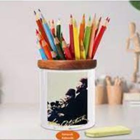 Asilmeydan 449425566 Genç Delikanlı Ve Mustafa Kemal Atatürk Ahşap Seramik Kalemlik