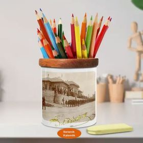 Asilmeydan 449459908 Yürüyüş Yapan Askerler Kemal Atatürk Ahşap Seramik Kalemlik