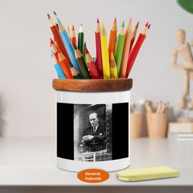Asilmeydan 449713588 Trende Mustafa Kemal Paşa Ahşap Seramik Kalemlik