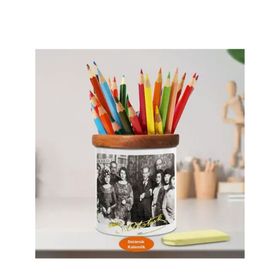 Asilmeydan 449728440 Mustafa Kemal Atatürk Kıyafet Devrimi Ahşap Seramik Kalemlik