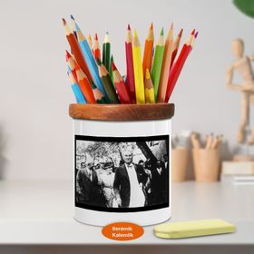 Asilmeydan 449729158 Güzel Adam Mustafa Kemal Atatürk Ahşap Seramik Kalemlik