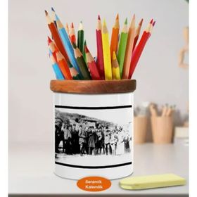 Asilmeydan 449749260 Silah Arkadaşları Ve Kemal Atatürk Ahşap Seramik Kalemlik