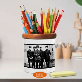 Asilmeydan 449816130 Kahraman Askerler Kemal Atatürk Ahşap Seramik Kalemlik
