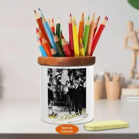 Asilmeydan 450369539 Harf Inkılabı Mustafa Kemal Atatürk Ahşap Seramik Kalemlik