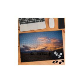 Asilmeydan 455396729 240 Parça Çiftlik Gün Batımı Manzara Puzzle Yapboz Tablo