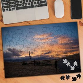 Asilmeydan 455396729 240 Parça Çiftlik Gün Batımı Manzara Puzzle Yapboz Tablo