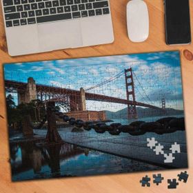 Asilmeydan 455398005 240 Parça Golden Gate Köprüsü Manzara Puzzle Yapboz Tablo
