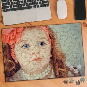 Asilmeydan 455405242 240 Parça Mavi Gözlü Süslü Bebek Puzzle Yapboz Tablo