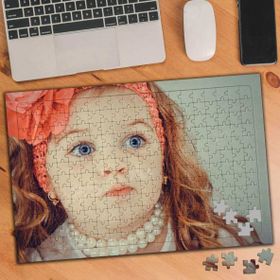 Asilmeydan 455405242 240 Parça Mavi Gözlü Süslü Bebek Puzzle Yapboz Tablo