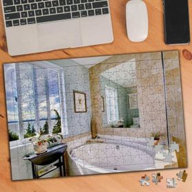Asilmeydan 455453386 240 Parça Manzaralı Banyo Tasarım Puzzle Yapboz Tablo