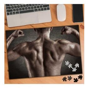 Asilmeydan 455658239 240 Parça Kaslı Sporcu Fitness Puzzle Yapboz Tablo