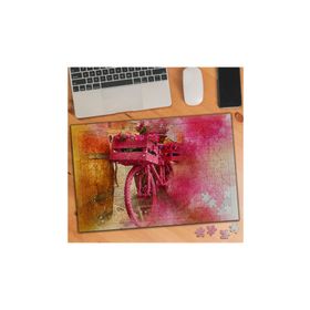 Asilmeydan 455719018 240 Parça Pembe Boyalı Bisiklet Puzzle Yapboz Tablo